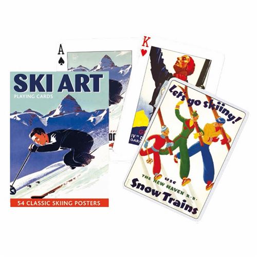 Jeu de 55 cartes SKI ART PIATNIK Multicolore