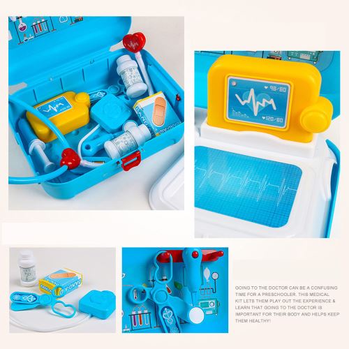 Kit Médecin Enfant - 22 Pièces Jouets Simulation Avec Stéthoscope, Seringue Et Boîte De Rangement | Jeu De Rôle Médecin Pour Enfants