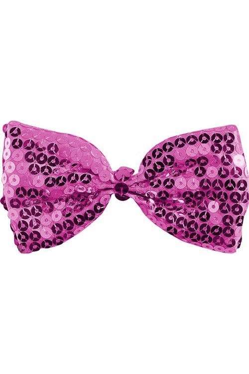 Noeud papillon paillettes fuschia