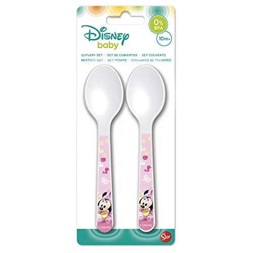 SET DE 2 CUCHARAS BABY DISNEY Minnie Mouse PAINT POT