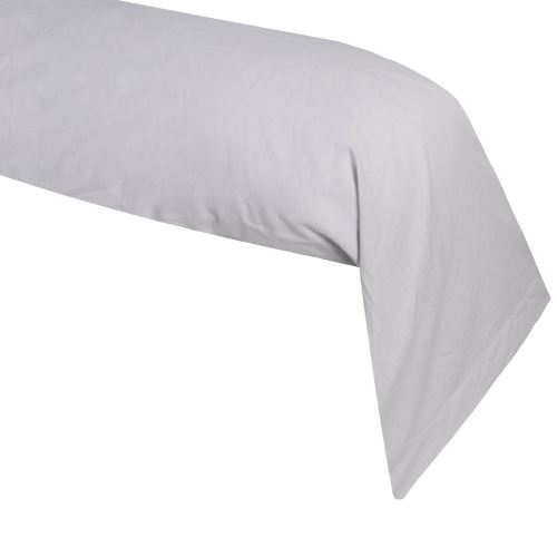 STOF - Une Taie de traversin en coton Couleur Gris Perle - 45 x 185 cm