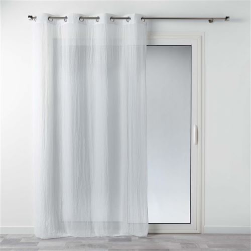 CDaffaires Voilage a oeillets 140 x 240 cm polycoton uni mitsy Blanc