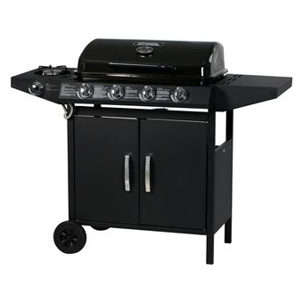 Barbecue gaz "Festa 5" - 5 brûleurs dont 1 latéral - 12.9 Kw- Noir - 1