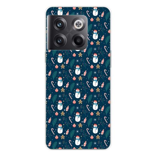 Coque en silicone imprimée compatible OnePlus 10T 5G NO Bonhomme de neige
