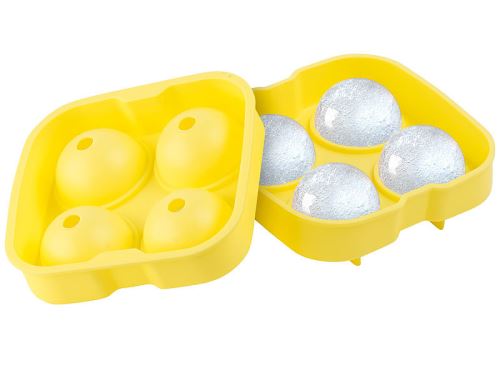 Moule à glaçons en silicone pour 4 glaçons sphériques XXL Ø 45 mm