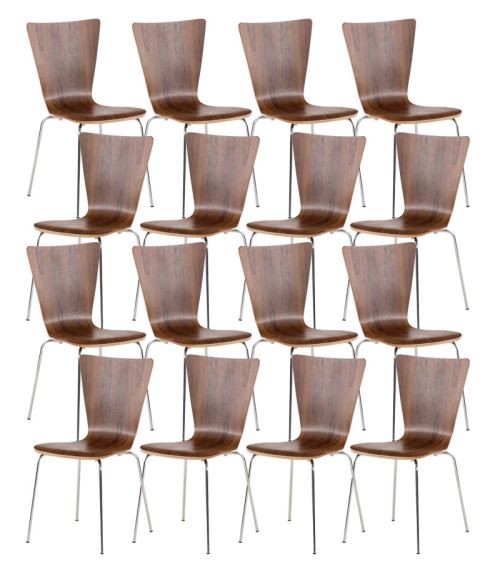 Lot de 16 chaises Aaron , Noyer