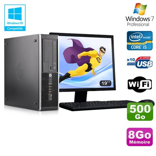 Pc hp elite 8300 sff i5-3470 3.2ghz 8go 500go graveur wifi w7 ecran 19' État correct - Hewlett-Packard reconditionné disponible sur Fnac