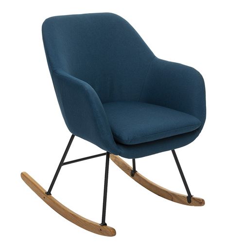 Rocking chair Pera bleu canard Atmosphera - Bleu canard