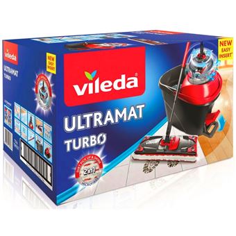 Ensemble vadrouille plate rotative Vileda Ultramat Turbo box super pratique - 1