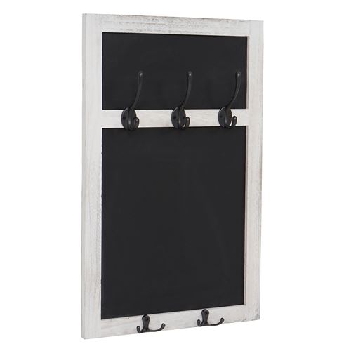 Portemanteau mural MENDLER HWC-C51, tableaux noirs, 55x34cm blanc, shabby