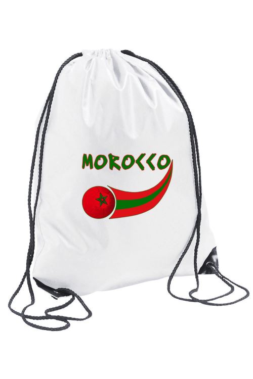 Supportershop Maroc Sac Mixte Enfant, Blanc, gymbag