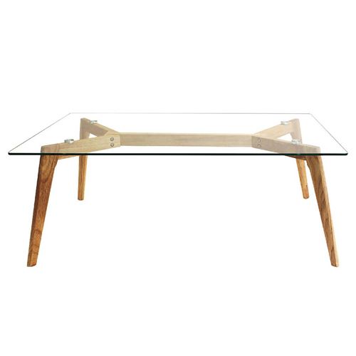 Verane - Table Basse Rectangulaire Plateau Verre