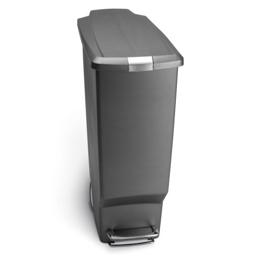 simplehuman Poubelle Étroite À Pédale en Plastique Gris 40L