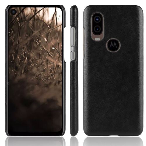 Etui en PU litchi noir pour votre Motorola P40
