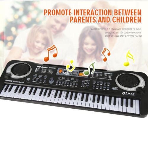 Piano électronique multifonctions 61 touches avec micro et afficheur