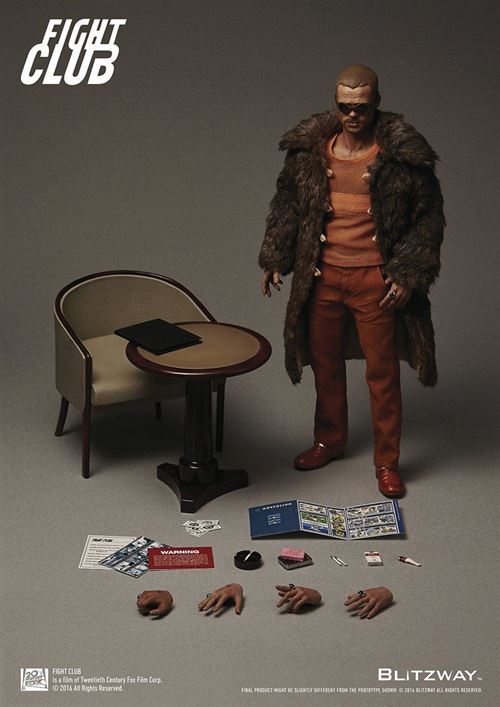 Figurine Blitzway - Fight Club - Tyler Durden Fur Coart Version 1/6 Scale