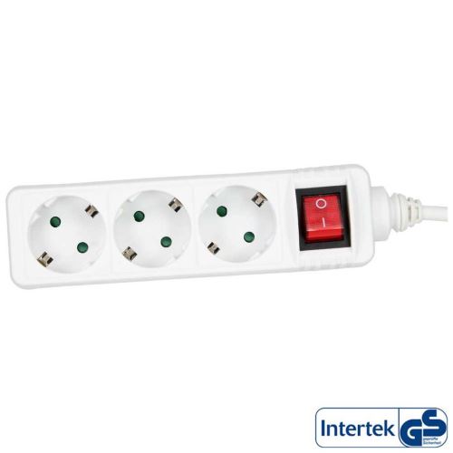 InLine® Power Strip 3 ports 3x Type F allemand avec sécurité enfant blanche 5m