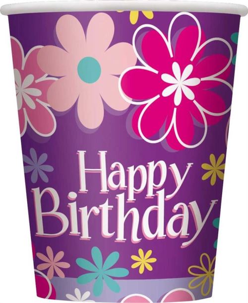 Haza Original tasses de fête anniversaire 266 ml 8 tasses
