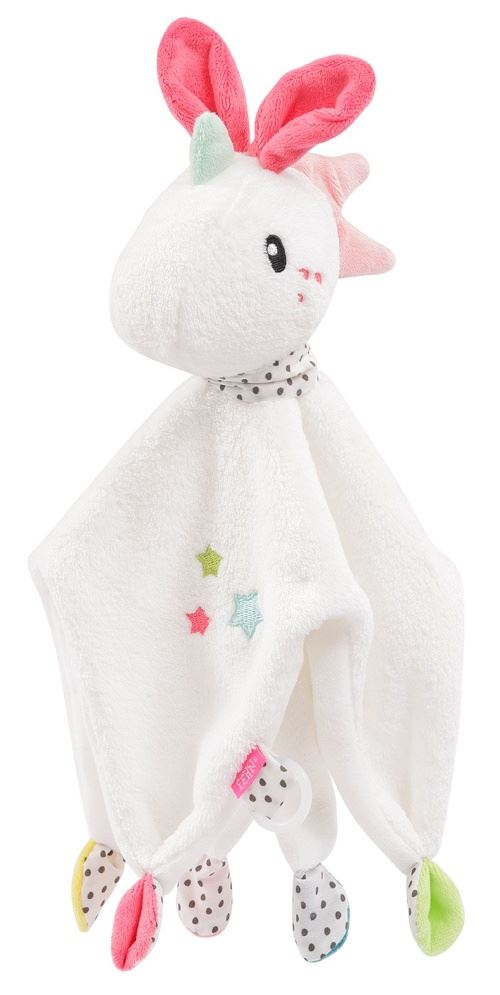 Fehn Aiko & Yuki couverture câline licorne 30 cm blanc