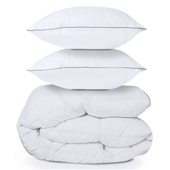 Couette 240x260 Cm 2 Oreillers En Plume D Oie 500g M Anti Acarien Achat Prix Fnac