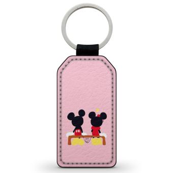 Porte-Cles Clefs Keychain Simili Cuir Mickey Fuck Whatever Disney