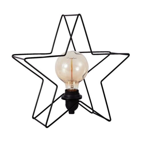 ESTRELLA Lampe a poser étoile métal 32 cm noir