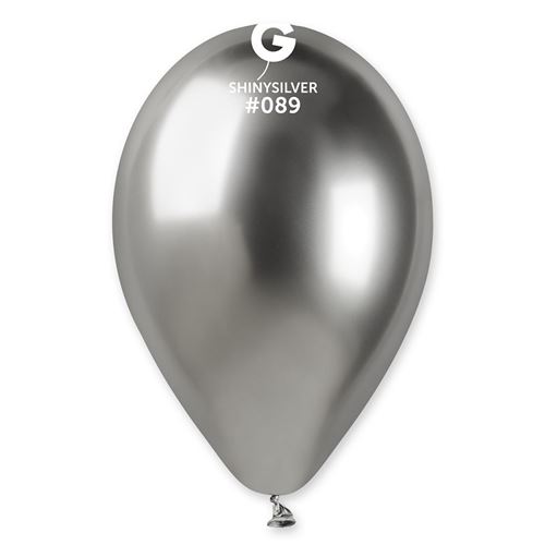 5 ballons bio shiny brillant 33cm argent - Coloris : Gris327014