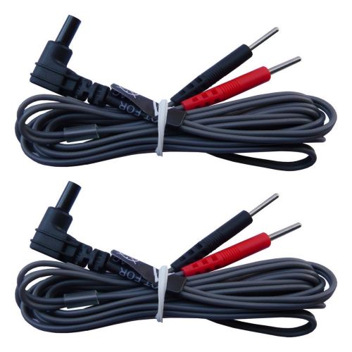 2 câbles de remplacement | pour électrostimulateur avec connexion filaire 2mm