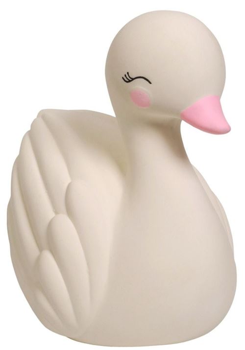 A Little Lovely Company jouet de dentition Swan girls 10,7 cm caoutchouc blanc