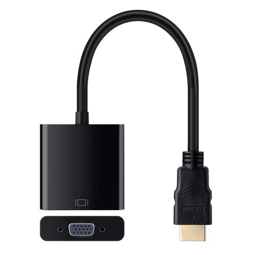 INECK® Adaptateur HDMI vers VGA 1080P Convertisseur HDMI Mâle à VGA Femelle pour PC Ordinateur TV Box HDTV Ultrabook Rasberry Pi Écran Moniteur (Noir)