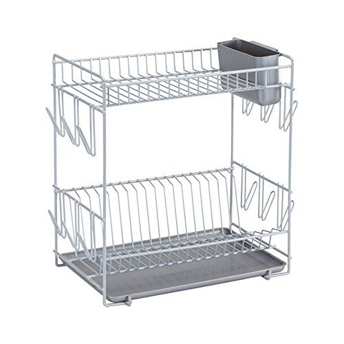 Sauvic égouttoir a vaisselle plastifié - grand modele - gris 89010