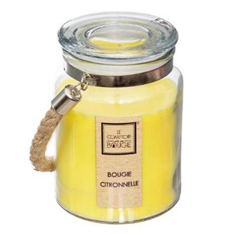 Comptoir de la Bougie - Bougie Parfumée en Verre "Corde" 500g Citronnelle - 1
