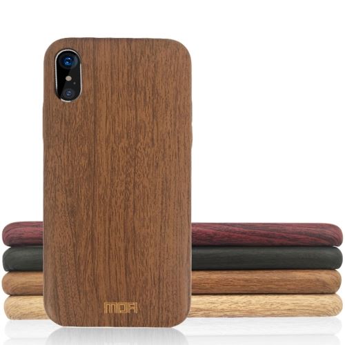 iPhone X Coque Protection TPU Café Effet Bois ALS48284