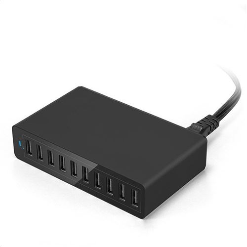USB 10 Port 50W Station de recharge Hub AC Power Charge rapide pour Smartphone Tablet_hailoihd77