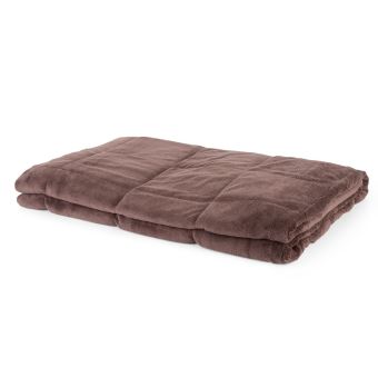 besoa cosycalm couverture ponderee 7kg de perles de gres micropeluche 150 x 200 cm marron achat prix fnac