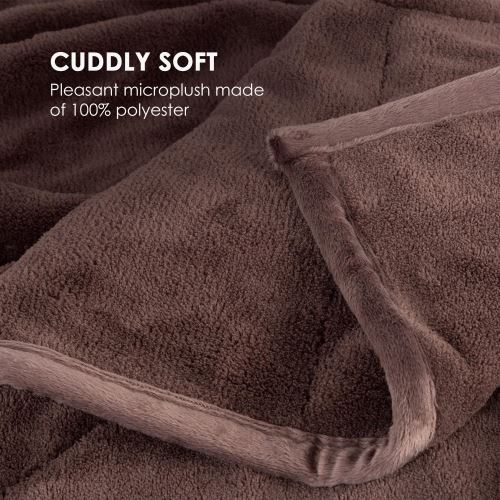 besoa cosycalm couverture ponderee 7kg de perles de gres micropeluche 150 x 200 cm marron achat prix fnac