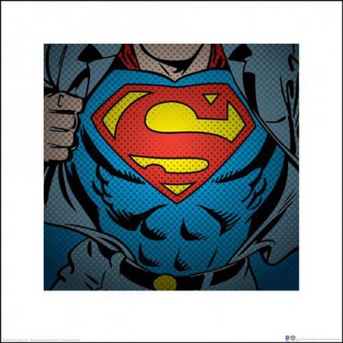 Superman Poster Reproduction - Superman Torso, DC Comics (40x40 cm)