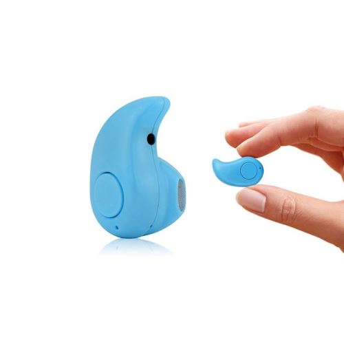 SHOP-STORY - Oreillette Bluetooth Sans Fil Ultra-Mini pour tous Smartphones et iPhones - Couleur Bleu