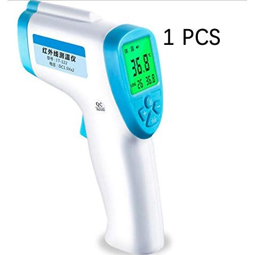 Thermomètre numérique Frontal Infrarouge pour bébé et Adultes, résultats instantanés sans Contact,69.5*37.6*28.8mm,bleu