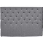 tête de lit capitonnée déco - 169 cm - gris clair - en tissu