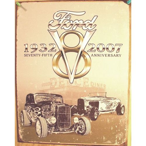 Plaque ford 1932 2007 75 th anniversaire tole publicitaire