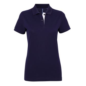 Asquith & Fox - Polo en contraste - Femme (L) (Bleu marine/Blanc) - UTRW5353 - 1