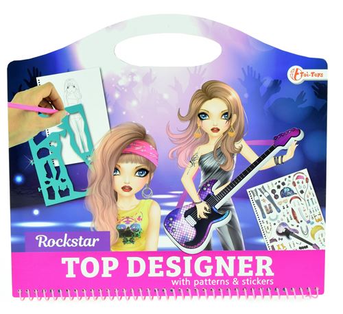 Toi-Toys livre à colorier rock stars avec autocollants