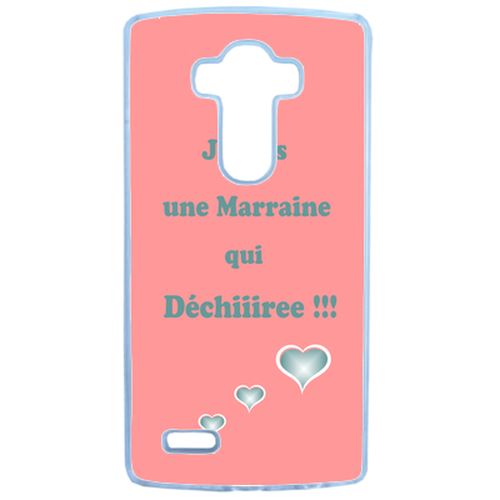 Coque Marraine Vieux Rose Et Bleu Compatible Lg G4 Transparent