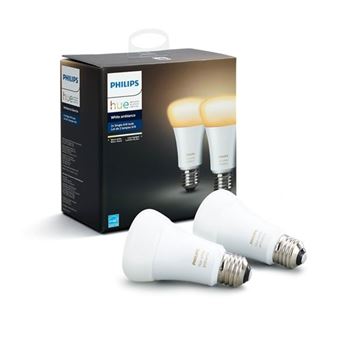 Ampoule connectée Philips Pack x2 Hue White Ambiance E27 6 W - 1