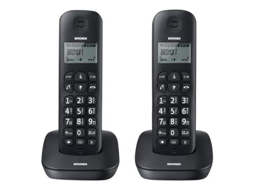 Brondi GALA Twin - Téléphone sans fil avec ID d appelant - ECO DECT\GAP - blanc + combiné supplémentaire
