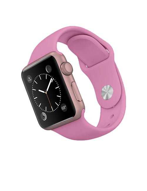 Bracelet de remplacement pour Apple Watch Series 1 / 2 / 3 / 4 42mm Hobby Concept Montre en Silicone Rose