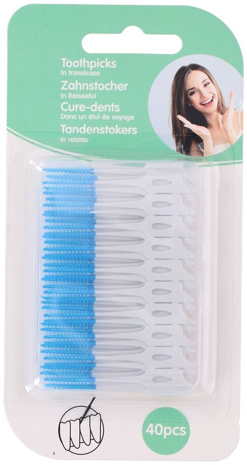 Cure-dents 40 pièces dans un étui de voyage