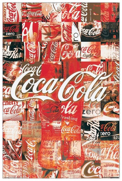 COCA COLA - Patchwork (Panneaux MDF 60x90 cm)