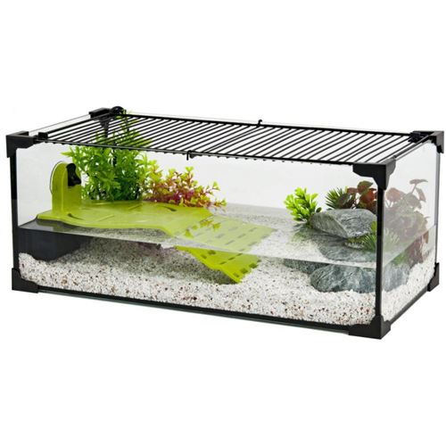 Zolux - Terrarium pour tortues d'eau Karapas 60 noir
